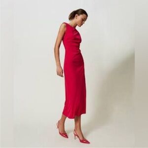 ZARA | Vibrant Cotton blend Pink Dress